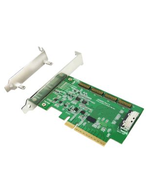 PCIe x8 with GEN5 with ReDriver to MICO 74P AIC PCIE 5.0