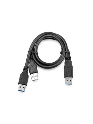 USB 3.0 Y Cable Dual A Male to A Male Cable for External Hard Drives