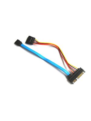 SATA 22 Pin Male to 7 Pin SATA Cable with 15 Pin SATA Female Power Cable