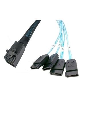 Internal Mini SAS HD SFF-8643 to 4 SATA Internal Cables 1 Meter