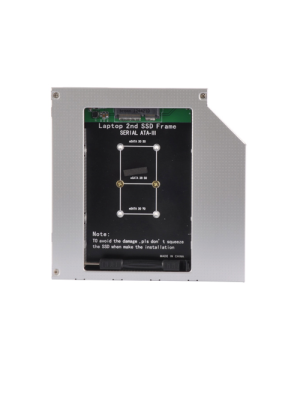 SATA 2nd HDD SSD Hard Drive 12.7 mm Universal Caddy for mSATA SSD