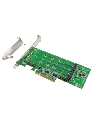 Advanced PCIe x8 Gen4 Adapter Card for Dual M.2 NVMe SSDs