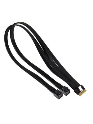 Slimline SAS 8-Lane to Mini SAS HD 4-Lane x2 Y Cable