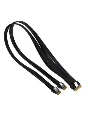‌Slimline SAS (SFF-8654) 8i to 4i 2-Port Y-Cable