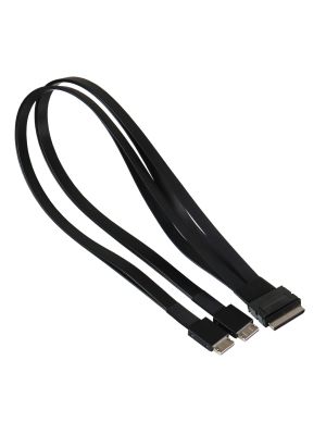 Oulink (SFF-8611) 8i to Oculink (SFF-8611) 4i 2-Port Y Cable