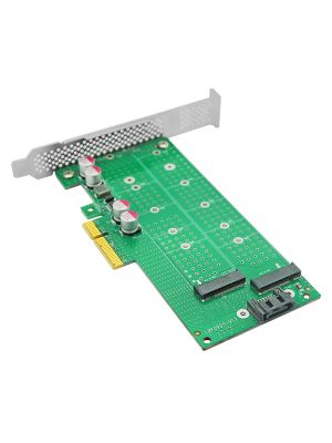 Buy PCIe x4 to 1-Port M.2 NVMe & 1-Port M.2 SATA Adapter
