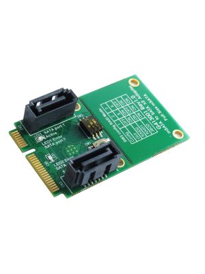 52 Pin mSATA to Dual 7 Pin SATA Converter