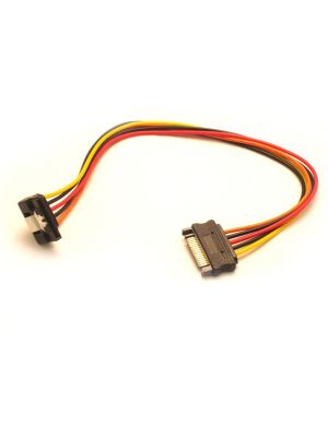 Buy 15 Pin SATA Male and Female Power Cable Right Angle