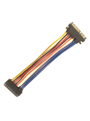 22 Pin SATA Male to Female Extension Cable - 18 AWG - 8 Inches