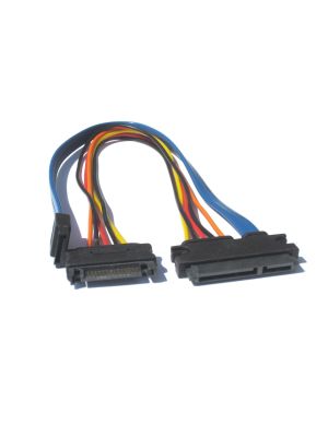 SATA 22 Pin Female to 7 Pin and 15 Pin SATA Power Male