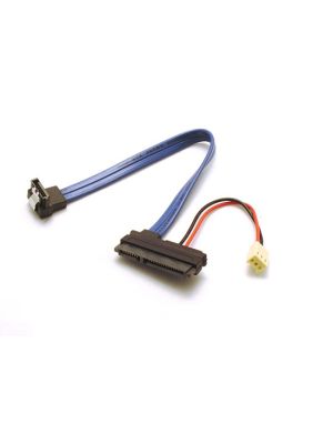 Shop for 22 Pin SATA Cable with 3 Pin Power and Right Angle Latching SATA