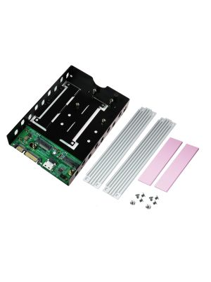 3.5 Inch Slimline SAS & SATA to M.2/M.3 NVMe SSD Caddy