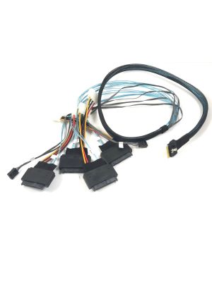 1 Meter ‌SlimSAS 8i S‌FF-8654 to 4 X SFF-8639 U.3 Cable
