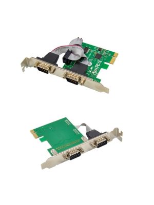 PCIe x1 AX99100 2S DB9 RS-232 Serial Port Card Chipset: ASIX AX99100