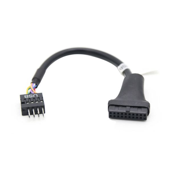 omgivet fond Minefelt USB 3.0 20-Pin Header Female to USB 2.0 Male Adapter Converter Cable